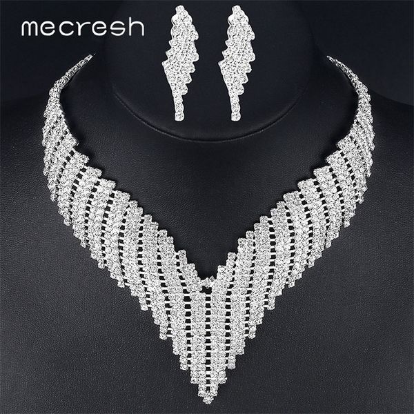 mecresh crystal african jewelry color geometric rhinestone bridal necklace sets for wedding party christmas tl011 201222, Slivery;crystal
mecresh crystal african jewelry color geometric rhinestone bridal necklace sets for wedding party christmas tl011 201222, Slivery;crystal