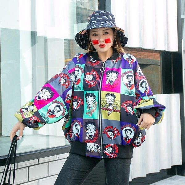 big size loose long sleeve mandarin collar coat women high street cartoon pattern outfit batwing sleeve spring thin cardigan, Black;brown
big size loose long sleeve mandarin collar coat women high street cartoon pattern outfit batwing sleeve spring thin cardigan, Black;brown