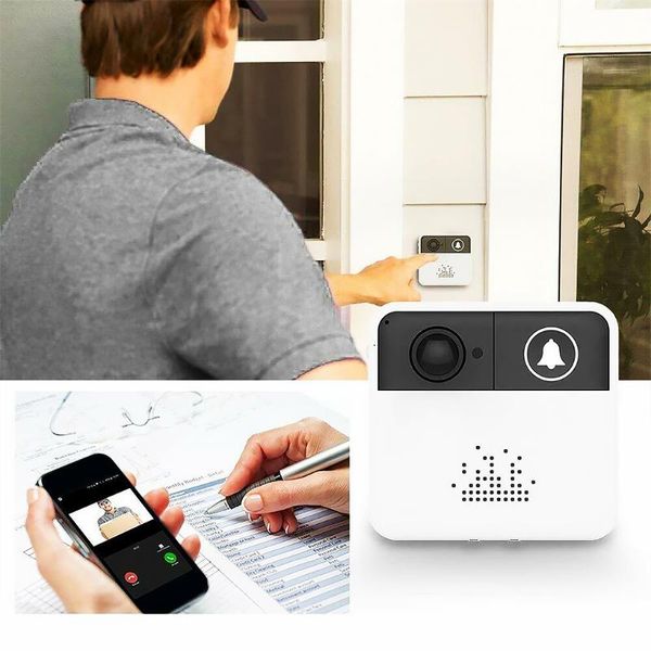 smart wireless door bell camera 720p night vision two-way audio smart doorbell with wide angle lens
smart wireless door bell camera 720p night vision two-way audio smart doorbell with wide angle lens