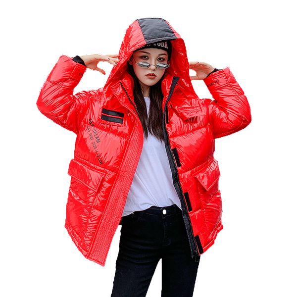 hooded shiny woman parkas solid casual women's winter jacket glossy plus size cotton padded with zipper loose thick coat outwear 201027, Black
hooded shiny woman parkas solid casual women's winter jacket glossy plus size cotton padded with zipper loose thick coat outwear 201027, Black