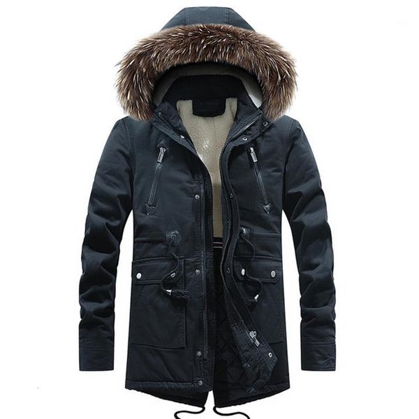 men 2019 winter long casual fur collar hooded jacket parkas men outdoor fashion warm fleece thick cotton coat parka1, Black
men 2019 winter long casual fur collar hooded jacket parkas men outdoor fashion warm fleece thick cotton coat parka1, Black