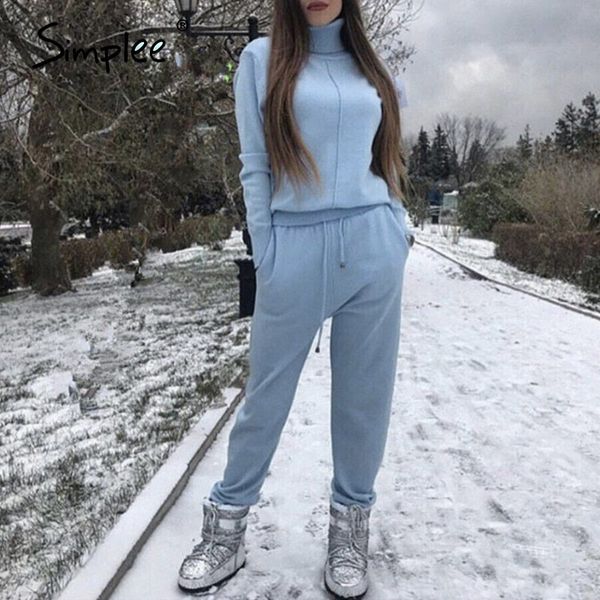 simplee casual sky blue sports suit high collar long sleeve knitting suit autumn winter women's two piece home indoor suit 2020 q1208, White
simplee casual sky blue sports suit high collar long sleeve knitting suit autumn winter women's two piece home indoor suit 2020 q1208, White