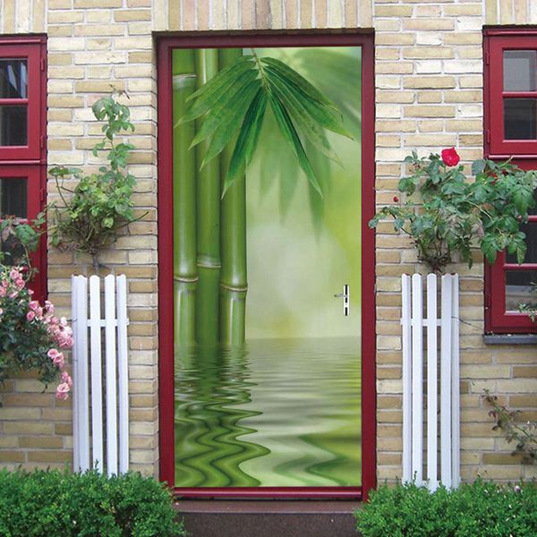 creative environmental protection 3d green bamboo door renovation self adhive pvc stickers for bedroom wall
creative environmental protection 3d green bamboo door renovation self adhive pvc stickers for bedroom wall