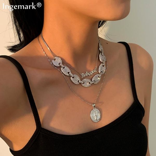 chains vintage iced out rhinestone chain necklace for women bijoux femme silver color babygirl letter year jewelry neck accessories
chains vintage iced out rhinestone chain necklace for women bijoux femme silver color babygirl letter year jewelry neck accessories