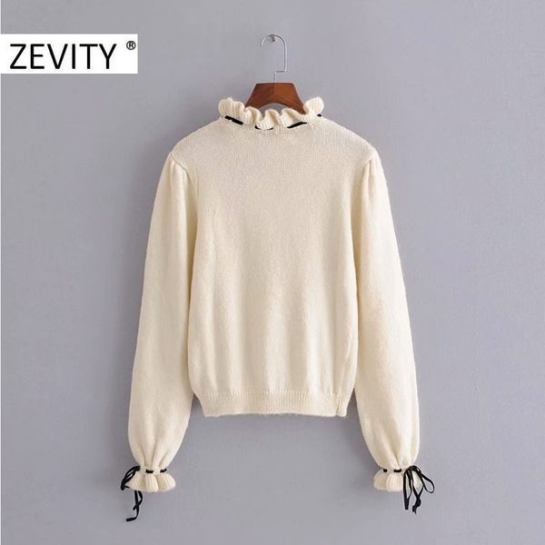 zevity women high street agaric lace hollow out knitting sweater female long sleeve bow tied casual slim chic pullover lj201125, White;black
zevity women high street agaric lace hollow out knitting sweater female long sleeve bow tied casual slim chic pullover lj201125, White;black