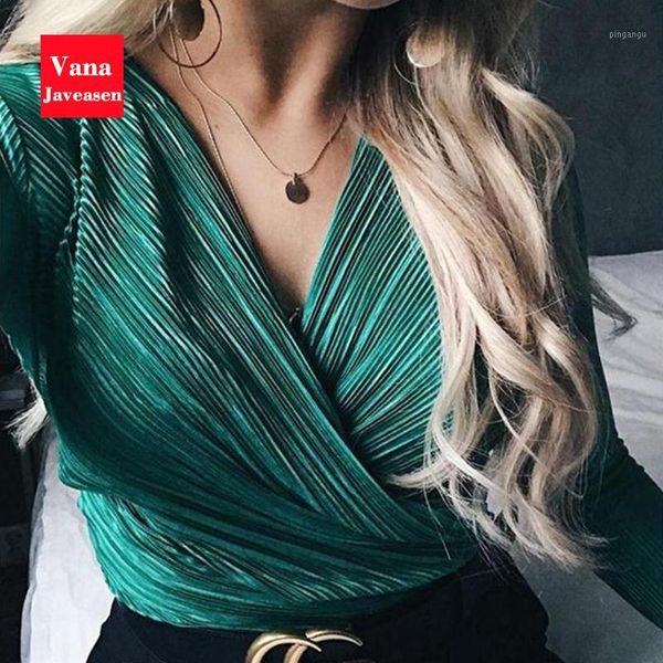 long sleeve cross v neck bodysuits for women jumpsuits elegant casual green textured shirts button women rompers1, Black;white
long sleeve cross v neck bodysuits for women jumpsuits elegant casual green textured shirts button women rompers1, Black;white