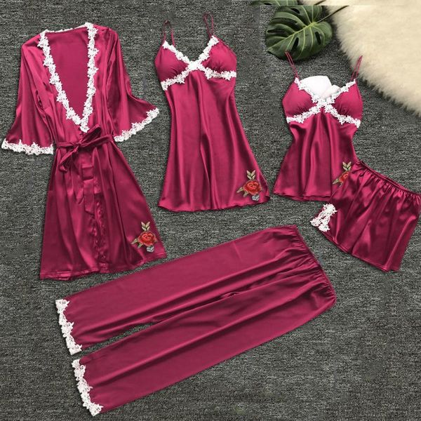 women's sleepwear women kimono bathrobe bride wedding robe set lace trim casual rayon home clothes nightwear underwear babydoll#30, Black;red
women's sleepwear women kimono bathrobe bride wedding robe set lace trim casual rayon home clothes nightwear underwear babydoll#30, Black;red