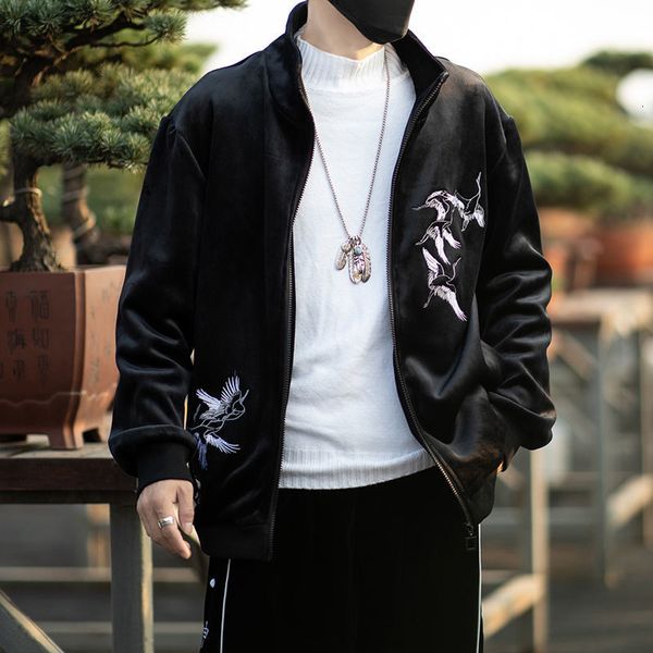 2021 new thickened warm embroidered coat man chinese style oversized casual loose long sleeve male fashion jackets pimf, Black;brown
2021 new thickened warm embroidered coat man chinese style oversized casual loose long sleeve male fashion jackets pimf, Black;brown