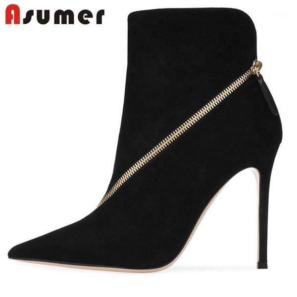 asumer 2020 ankle boots women solid color thin high heels zip pointed toe autumn winter dress shoes woman boots1, Black
asumer 2020 ankle boots women solid color thin high heels zip pointed toe autumn winter dress shoes woman boots1, Black