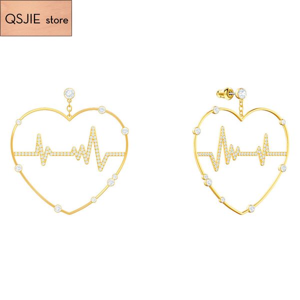 qsjie high-quality swa new elegant and shiny heart-shaped earrings for wife anniversary enthusiasts charming fashion jewelry, Golden;silver
qsjie high-quality swa new elegant and shiny heart-shaped earrings for wife anniversary enthusiasts charming fashion jewelry, Golden;silver