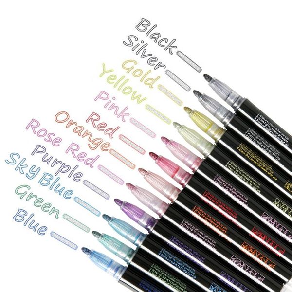 outline metallic markers, double line magic shimmer paint pens set of 12 for kids adults drawing art signature coloring journal
outline metallic markers, double line magic shimmer paint pens set of 12 for kids adults drawing art signature coloring journal