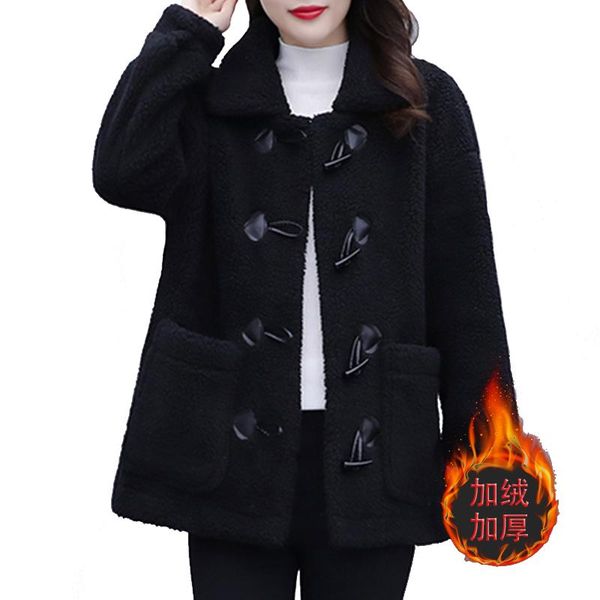 plus size lamb wool jacket woman winter coats outerwear female fashion plus velvet warm loose long sleeve parkera coat women, Black
plus size lamb wool jacket woman winter coats outerwear female fashion plus velvet warm loose long sleeve parkera coat women, Black