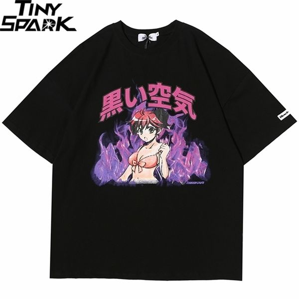 men hip hop t shirt streetwear japanese cartoon girl tshirt harajuku hiphop oversize t-shirt anime cotton tees 220302, White;black
men hip hop t shirt streetwear japanese cartoon girl tshirt harajuku hiphop oversize t-shirt anime cotton tees 220302, White;black