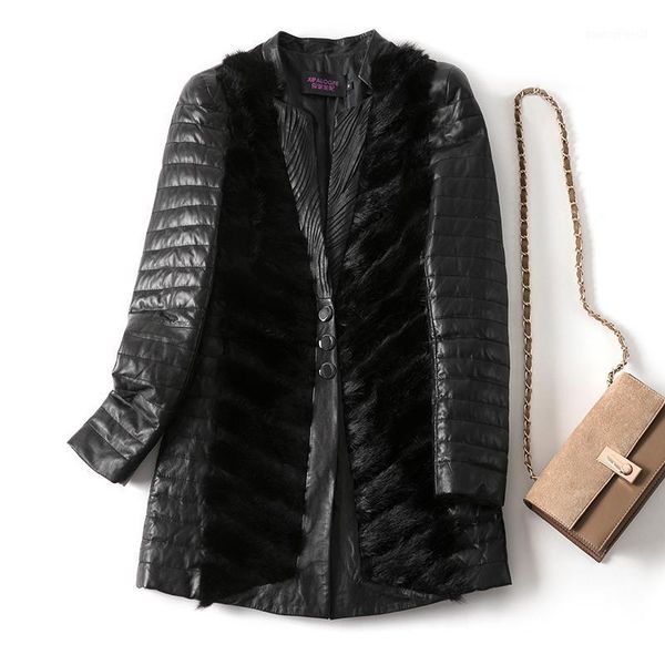 women's leather & faux real genuine jacket women clothes 2021 korean vintage sheepskin coat spring autumn chaqueta mujer 19515 27681, Black
women's leather & faux real genuine jacket women clothes 2021 korean vintage sheepskin coat spring autumn chaqueta mujer 19515 27681, Black