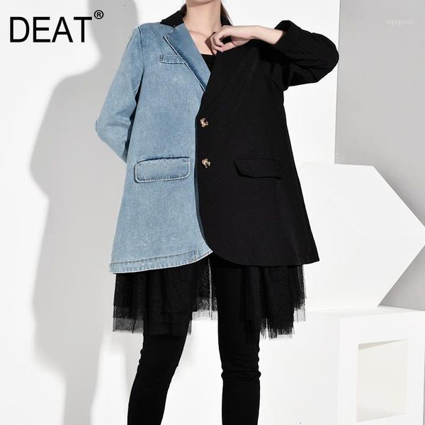 deat 2020 new spring and summer fashion women clothes season denim patchwork turn-down collar full sleeves mesh jacket wf71801, White;black
deat 2020 new spring and summer fashion women clothes season denim patchwork turn-down collar full sleeves mesh jacket wf71801, White;black