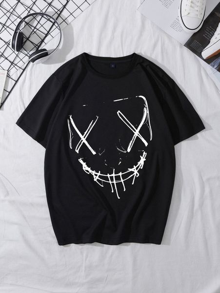 men expression print tee g5zk#, White;black
men expression print tee g5zk#, White;black