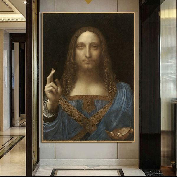 salvator mundi от leonardo da vinci знаменитая живопись маслом на холсте 
salvator mundi от leonardo da vinci знаменитая живопись маслом на холсте