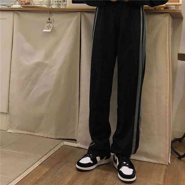 womens pants black gray stripe patchwork trousers for female style loose elastic waist wide leg pant ins harajuku pants, Black;white
womens pants black gray stripe patchwork trousers for female style loose elastic waist wide leg pant ins harajuku pants, Black;white