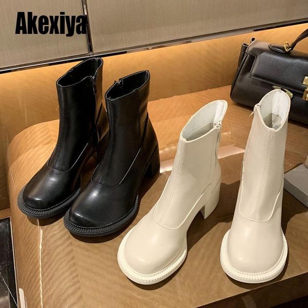 boots 2021 ins women beige 5.5cm block high heels ankle casual round toe fashion designer platform western u890, Black
boots 2021 ins women beige 5.5cm block high heels ankle casual round toe fashion designer platform western u890, Black