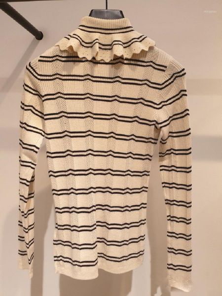 2020 autumn and winter new lace collar striped simple slim fit all-match knitted women1, White;black
2020 autumn and winter new lace collar striped simple slim fit all-match knitted women1, White;black