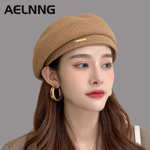 berets aelnng brand women autumn winter beret women's solid color knitted cotton hats adjustable tape design, Blue;gray
berets aelnng brand women autumn winter beret women's solid color knitted cotton hats adjustable tape design, Blue;gray
