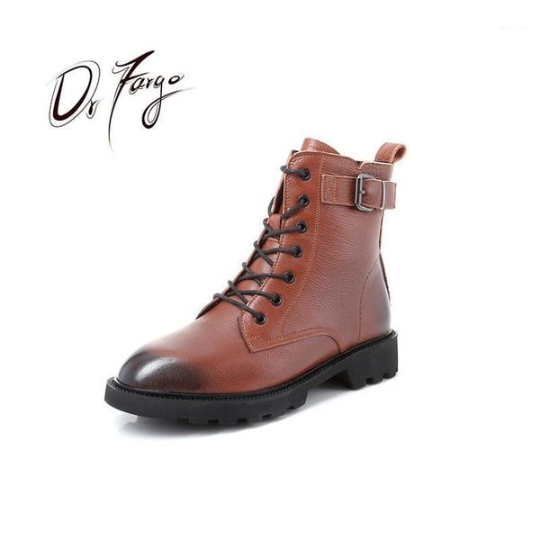boots drfargo ankle women genuine leather autumn spring warm shoes side zip platform big size 431, Black 
boots drfargo ankle women genuine leather autumn spring warm shoes side zip platform big size 431, Black