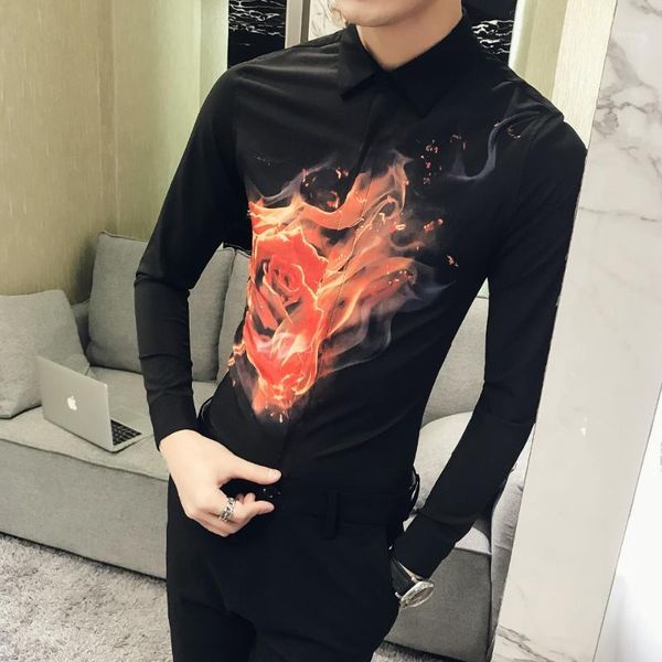 flame printed men's shirts long sleeve slim fit casual shirt men black white stretch comfortable new fancy tuxedo shirt male 3xl1, White;black
flame printed men's shirts long sleeve slim fit casual shirt men black white stretch comfortable new fancy tuxedo shirt male 3xl1, White;black