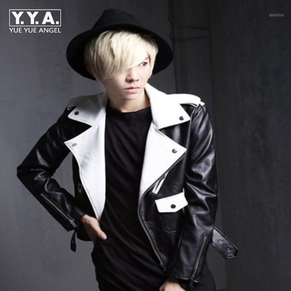 men's fur & faux arrival fashion mens punk gothic motor leather jacket man slim fit short coat outwear black/white biker jackets male 2
men's fur & faux arrival fashion mens punk gothic motor leather jacket man slim fit short coat outwear black/white biker jackets male 2