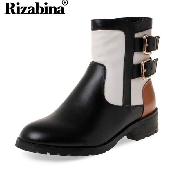 boots rizabina fashion office ladies real leather ankle flats buckle round toe retro shoes woman zipper botas size 34-42, Black
boots rizabina fashion office ladies real leather ankle flats buckle round toe retro shoes woman zipper botas size 34-42, Black