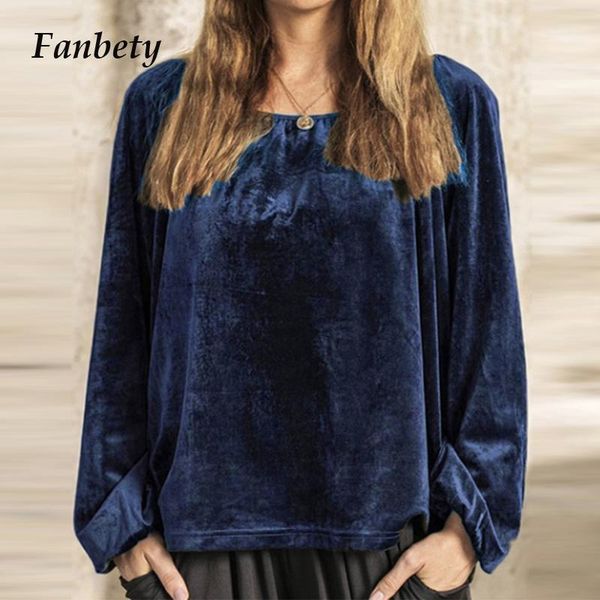 lady vintage velvet solid blouse shirts women new spring autumn lantern long sleeve pullover casual o-neck plus size blusa1, White
lady vintage velvet solid blouse shirts women new spring autumn lantern long sleeve pullover casual o-neck plus size blusa1, White