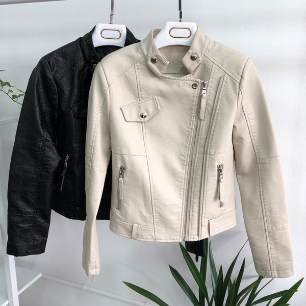 2021 new autumn women beige faux leather jacket biker black slim fit high street female coat outwear gw9v
2021 new autumn women beige faux leather jacket biker black slim fit high street female coat outwear gw9v