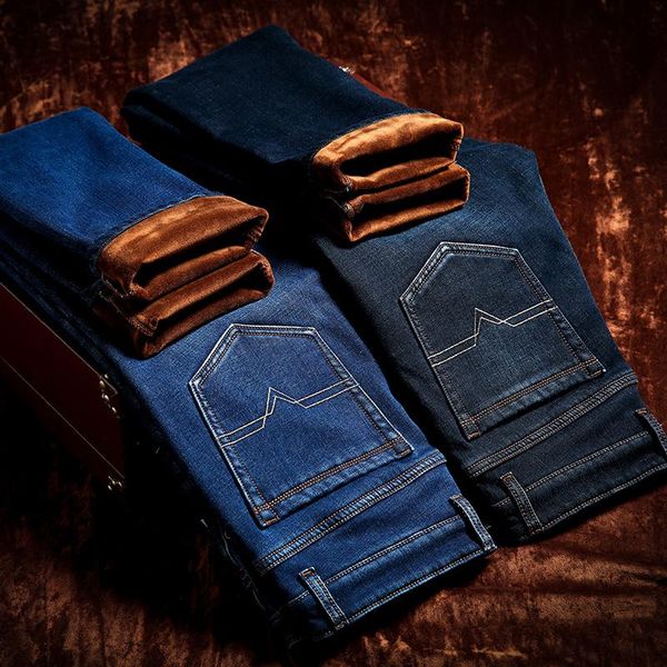 men's jeans cool men winter warm straight male business thicken baggy denim trousers plus size russia snow plush fleece stretch pants, Blue
men's jeans cool men winter warm straight male business thicken baggy denim trousers plus size russia snow plush fleece stretch pants, Blue