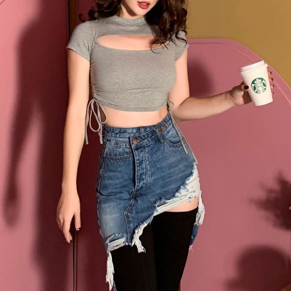 2021 new special design plastic string out short cotton high street tightened solid t shirt all game of mode kqry, White
2021 new special design plastic string out short cotton high street tightened solid t shirt all game of mode kqry, White