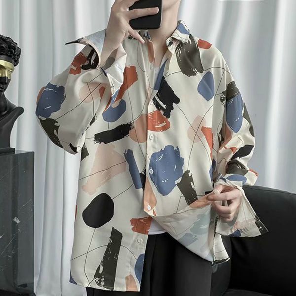 men japanese streetwear shirts oversized 2020 fun print mens korean fashions shirts casual flowers casual clothing ins c1211, White;black
men japanese streetwear shirts oversized 2020 fun print mens korean fashions shirts casual flowers casual clothing ins c1211, White;black