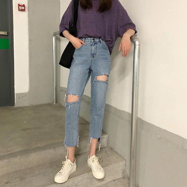 spring autumn 2020 denim jeans female mm new high waist ripped hole loose large size 4xl slim wide-leg students cropped trousers1, Blue
spring autumn 2020 denim jeans female mm new high waist ripped hole loose large size 4xl slim wide-leg students cropped trousers1, Blue
