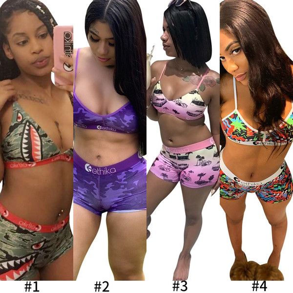 2020 summer women 2 piece ethika set designer print swimsuits trendy bra shorts swimwear suit brand two piece swimming suit, Gray
2020 summer women 2 piece ethika set designer print swimsuits trendy bra shorts swimwear suit brand two piece swimming suit, Gray