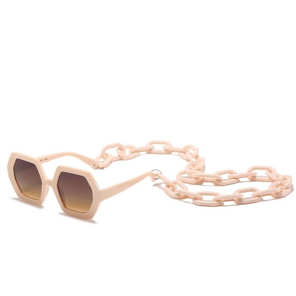 new designer sunglasses women fashion big chain sun glasses woman hexagon glasses with chain shades, White;black
new designer sunglasses women fashion big chain sun glasses woman hexagon glasses with chain shades, White;black