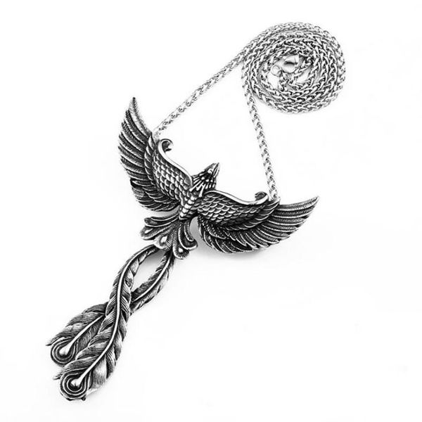 chains stainless steel vintage phoenix rebirth pendant necklace men women punk rock bird necklaces with chain gift for him, Silver
chains stainless steel vintage phoenix rebirth pendant necklace men women punk rock bird necklaces with chain gift for him, Silver