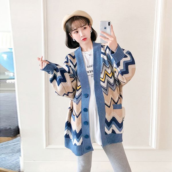 coat spring wear fashion autumn and medium length knitted cardigan pregnant women's winter sweater, White
coat spring wear fashion autumn and medium length knitted cardigan pregnant women's winter sweater, White