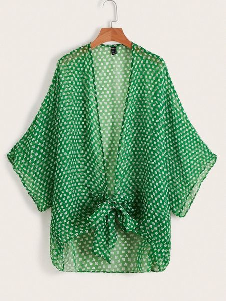 ditsy floral batwing sleeve knot front high low hem kimono j7qz#, White;black
ditsy floral batwing sleeve knot front high low hem kimono j7qz#, White;black