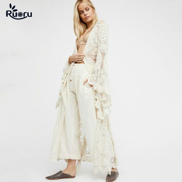 women's blouses & shirts ruoru kimono boho summer holiday beach cover lace bell sleeve hollow out long see though white jacket1
women's blouses & shirts ruoru kimono boho summer holiday beach cover lace bell sleeve hollow out long see though white jacket1