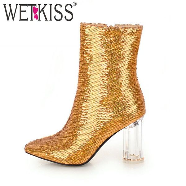 boots wetkiss transparent high heels ankle women bling pointed toe rubber footwear wedding female 2021 plus size 32-43, Black
boots wetkiss transparent high heels ankle women bling pointed toe rubber footwear wedding female 2021 plus size 32-43, Black