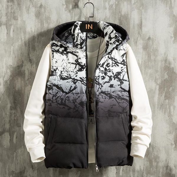 men 2020 autumn new thick hooded sleeveless vest jacket waist coat men winter warm cotton-padded vests waistcoat with hoodied, Black;white
men 2020 autumn new thick hooded sleeveless vest jacket waist coat men winter warm cotton-padded vests waistcoat with hoodied, Black;white