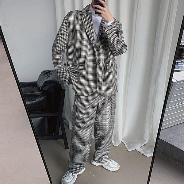 iefb men's black white coffe paid pattern suits 2020 fashion new causal long sleeve suit coat + loose wide leg suit pants 9y4498, White;black
iefb men's black white coffe paid pattern suits 2020 fashion new causal long sleeve suit coat + loose wide leg suit pants 9y4498, White;black