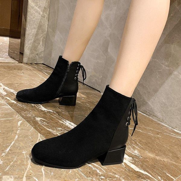 brand women's shoes autumn boots winter footwear round toe booties ladies boots-women low heels booties fashion 2020, Black
brand women's shoes autumn boots winter footwear round toe booties ladies boots-women low heels booties fashion 2020, Black