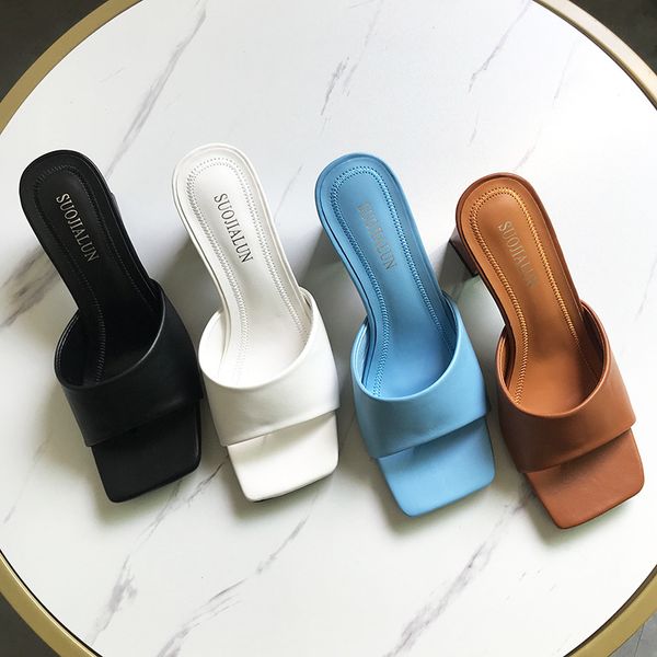 misssunny women 2020 summer new slippers thick heel sandals street european style square toe high heels plus size ladies shoes y1123, Black
misssunny women 2020 summer new slippers thick heel sandals street european style square toe high heels plus size ladies shoes y1123, Black