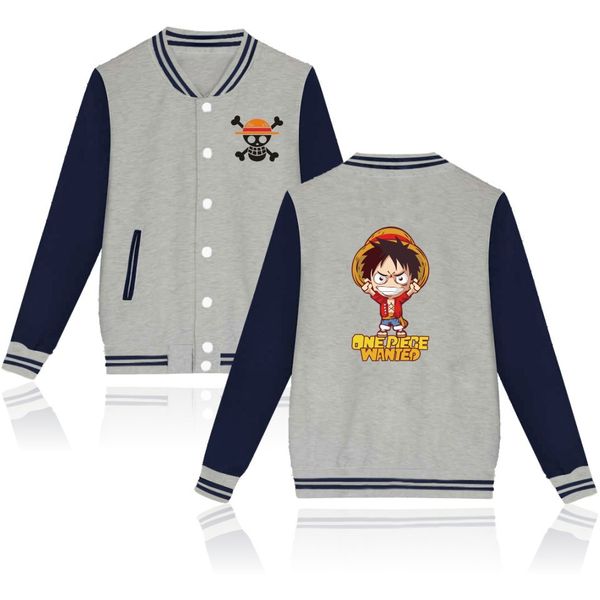 men's jacket one piece luffy cartoon print patchwork color matching long-sleeved sweater baseball uniforms plus velvet short jacket, Black;brown
men's jacket one piece luffy cartoon print patchwork color matching long-sleeved sweater baseball uniforms plus velvet short jacket, Black;brown