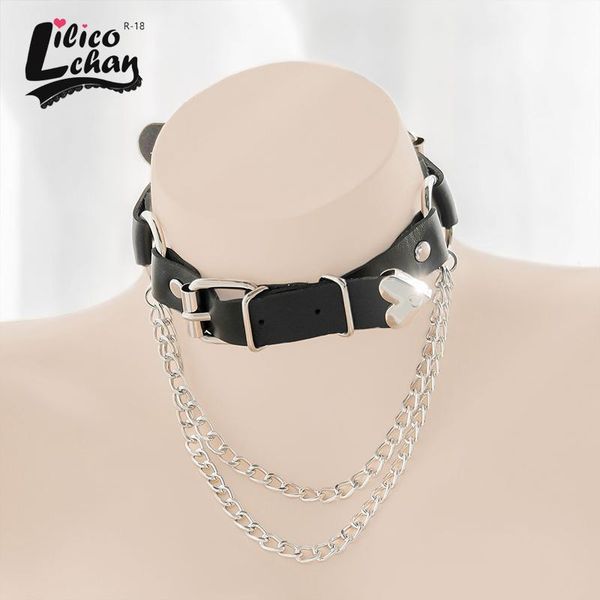 chains punk fashion irregular love leather neck collar goth dark girl with clavicle chain loli necklace, Silver
chains punk fashion irregular love leather neck collar goth dark girl with clavicle chain loli necklace, Silver