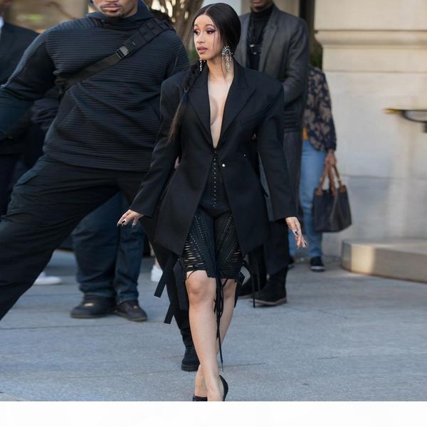 cardi b outfit lace up blazer backless 2 piece set tassel eyelet embellished buckle v neck outwear mesh pants q190510, White
cardi b outfit lace up blazer backless 2 piece set tassel eyelet embellished buckle v neck outwear mesh pants q190510, White