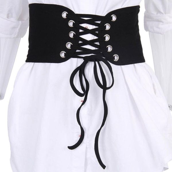 rosetic bandage belts women fashion lace up black white casual simple goth accessories wide waist belt 2020 gothic cummerbunds, Black;brown
rosetic bandage belts women fashion lace up black white casual simple goth accessories wide waist belt 2020 gothic cummerbunds, Black;brown